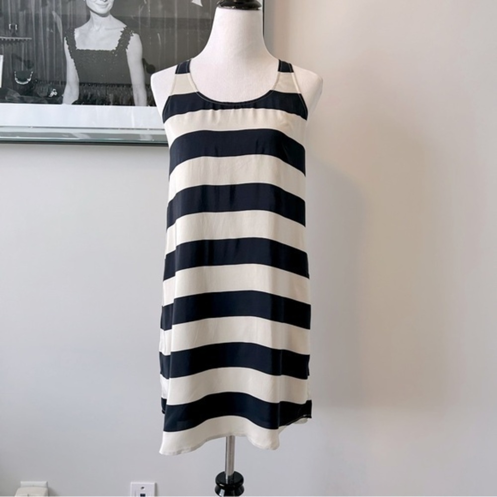 Club Monaco Striped Silk Shift Dress